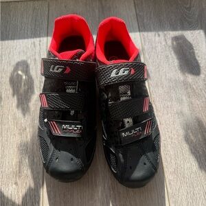 LG Women's Black and Red Cycling Shoes